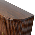 43" Chestnut Solid Wood Floating Wall Mount Console Table
