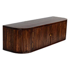 43" Chestnut Solid Wood Floating Wall Mount Console Table