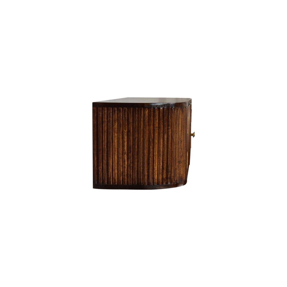 43" Chestnut Solid Wood Floating Wall Mount Console Table