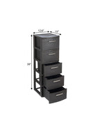 13" Espresso Heavy Duty Plastic Five Drawer Storage Cabinet