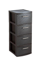 13" Espresso Heavy Duty Plastic Five Drawer Storage Cabinet
