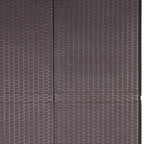 26" Espresso Plastic Square Inlaid Rattan Accent Cabinet With Two Doors