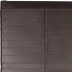 26" Espresso Plastic Square Paneled Accent Cabinet With Two Doors
