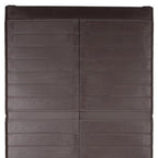 26" Espresso Plastic Square Paneled Accent Cabinet With Two Doors