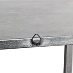 49" Black And Natural Distressed Metal And Wood Three Tier Etagere Bookcase