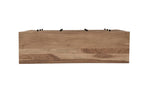 64" Brown Live Edge Solid Wood Six Drawer Double Dresser