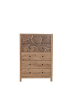 36" Natural Live Edge Solid Wood Five Drawer Lingerie Chest