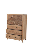 36" Natural Live Edge Solid Wood Five Drawer Lingerie Chest