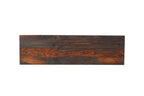 57" Mahogany and Dark Brown Solid Wood Pedestal Console Table