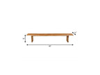 84" Brown Solid Wood Live Edge Dining Bench