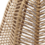 21" Natural Rope Rattan Table Lamp With Drum Shade