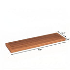 36" Brown Solid Wood Wall Mounted Floating Shelf