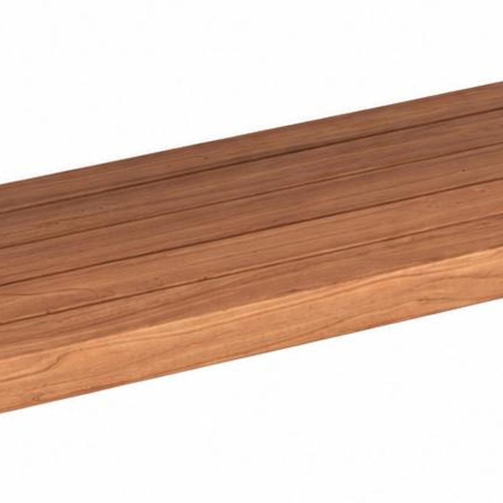 36" Brown Solid Wood Wall Mounted Floating Shelf