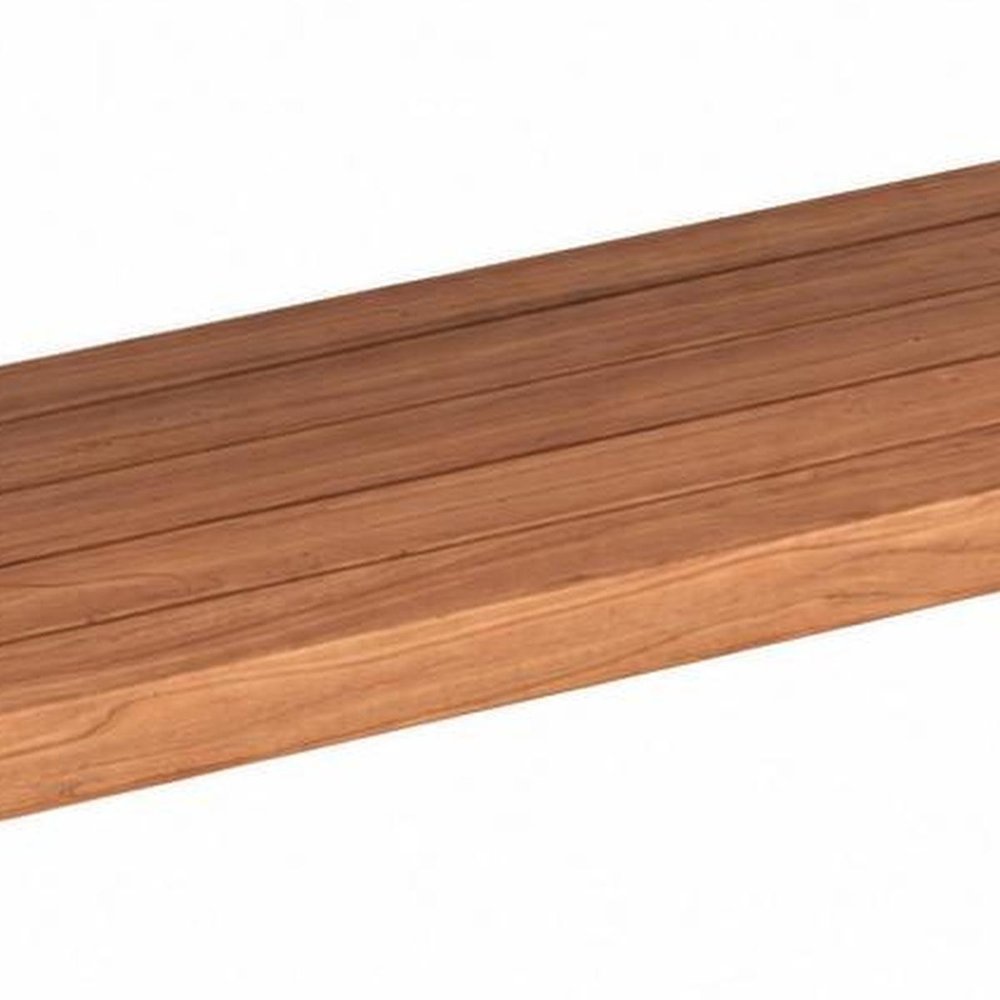 36" Brown Solid Wood Wall Mounted Floating Shelf