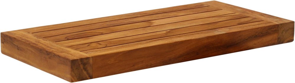 36" Brown Solid Wood Wall Mounted Floating Shelf