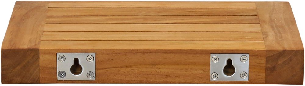 36" Brown Solid Wood Wall Mounted Floating Shelf