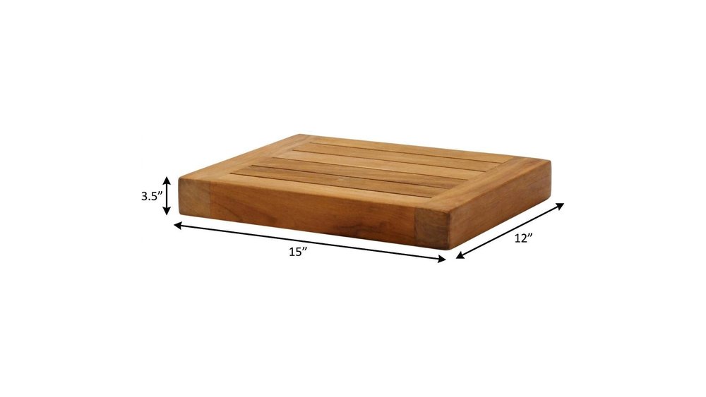 36" Brown Solid Wood Wall Mounted Floating Shelf