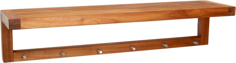 36" Brown Solid Wood Wall Mounted Floating Shelf