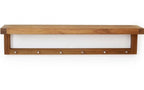 36" Brown Solid Wood Wall Mounted Floating Shelf