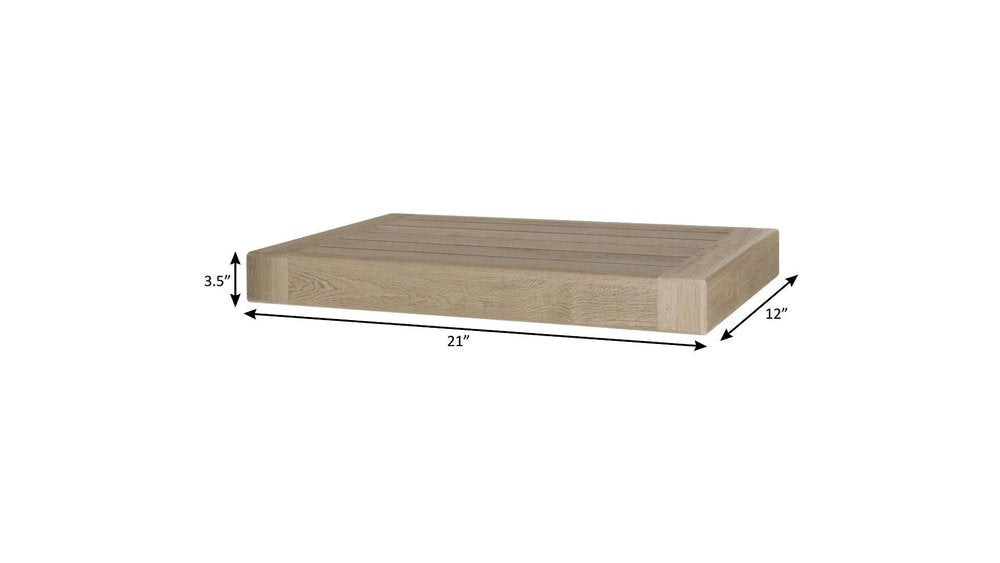 18" Brown Solid Wood Wall Mounted Floating Shelf