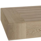 18" Brown Solid Wood Wall Mounted Floating Shelf