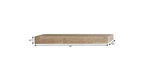 18" Brown Solid Wood Wall Mounted Floating Shelf