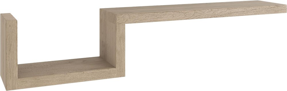 47" Oak Solid Wood Wall Mounted Floating Shelf