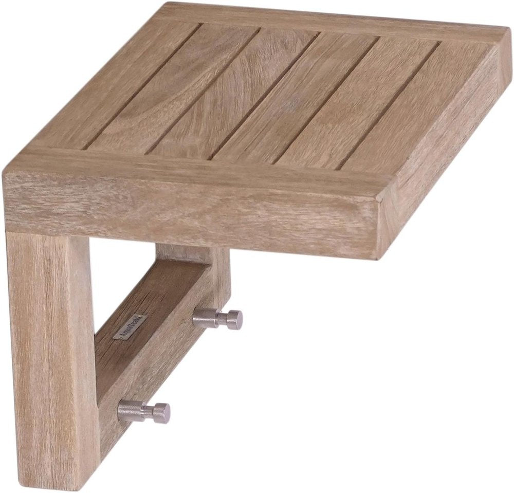 14" Brown Solid Wood Wall Mounted Floating Shelf