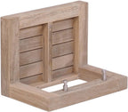14" Brown Solid Wood Wall Mounted Floating Shelf