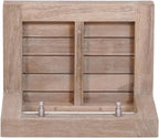 14" Brown Solid Wood Wall Mounted Floating Shelf