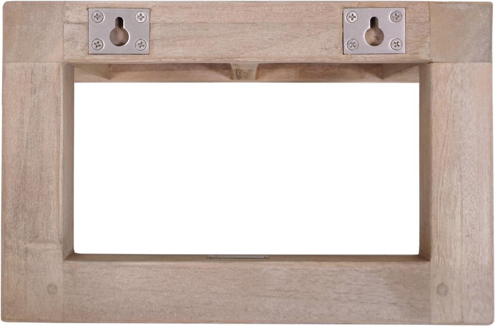 14" Brown Solid Wood Wall Mounted Floating Shelf