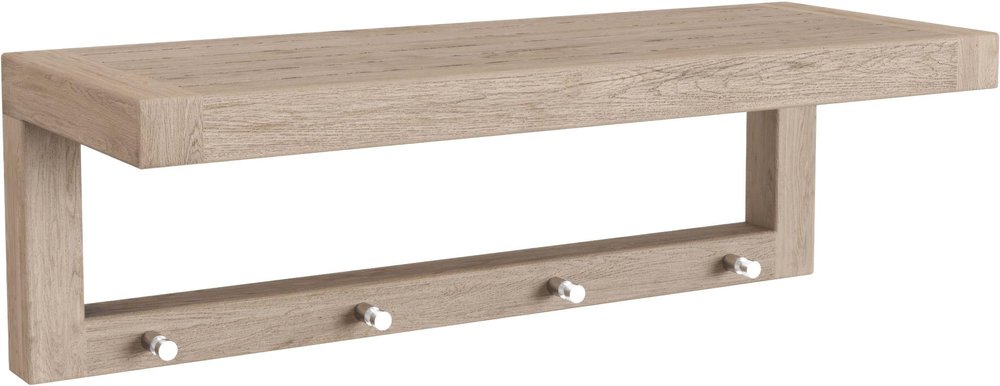 24" Brown Solid Wood Wall Mounted Floating Shelf