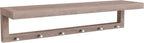 24" Brown Solid Wood Wall Mounted Floating Shelf