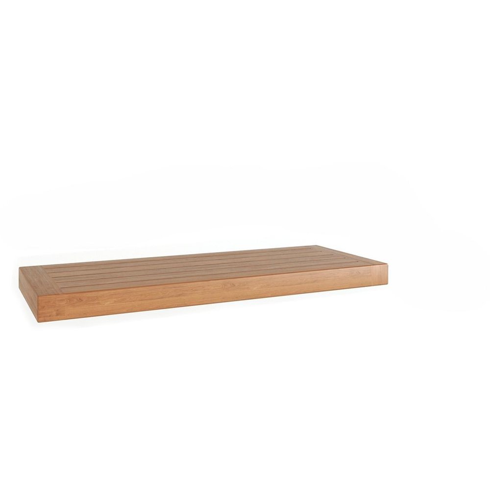 24" Brown Solid Wood Wall Mounted Floating Shelf