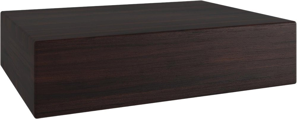 12" Espresso Solid Wood Wall Mounted Floating Shelf