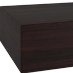 12" Espresso Solid Wood Wall Mounted Floating Shelf
