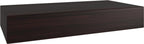 12" Espresso Solid Wood Wall Mounted Floating Shelf