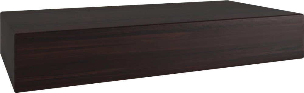 12" Espresso Solid Wood Wall Mounted Floating Shelf