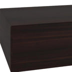 12" Espresso Solid Wood Wall Mounted Floating Shelf