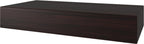 12" Espresso Solid Wood Wall Mounted Floating Shelf