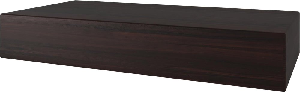 12" Espresso Solid Wood Wall Mounted Floating Shelf
