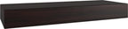 12" Espresso Solid Wood Wall Mounted Floating Shelf