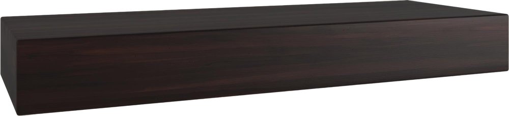 12" Espresso Solid Wood Wall Mounted Floating Shelf