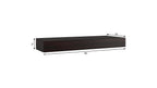 12" Espresso Solid Wood Wall Mounted Floating Shelf