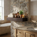 12" Espresso Solid Wood Wall Mounted Floating Shelf