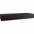 12" Espresso Solid Wood Wall Mounted Floating Shelf
