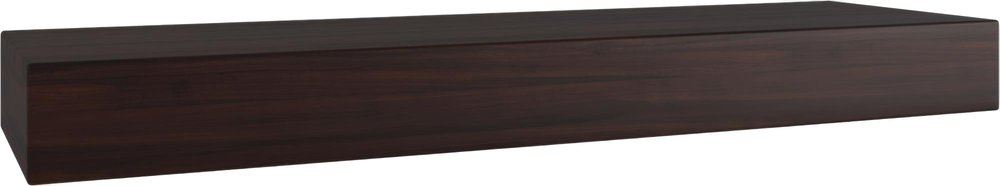 12" Espresso Solid Wood Wall Mounted Floating Shelf