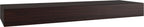 12" Espresso Solid Wood Wall Mounted Floating Shelf