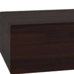12" Espresso Solid Wood Wall Mounted Floating Shelf