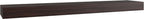 12" Espresso Solid Wood Wall Mounted Floating Shelf